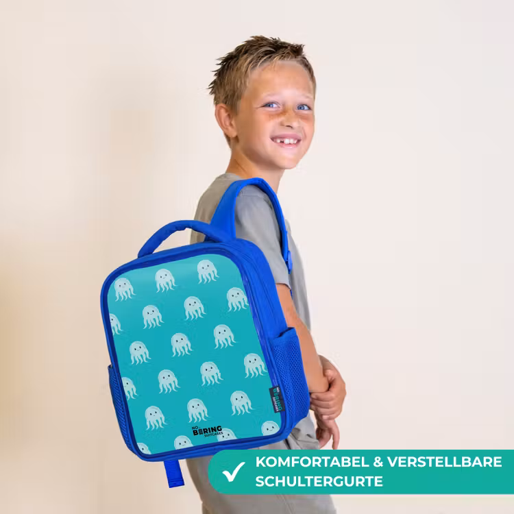 Kinderrucksack - Blau - Niedliche Qualle — 5