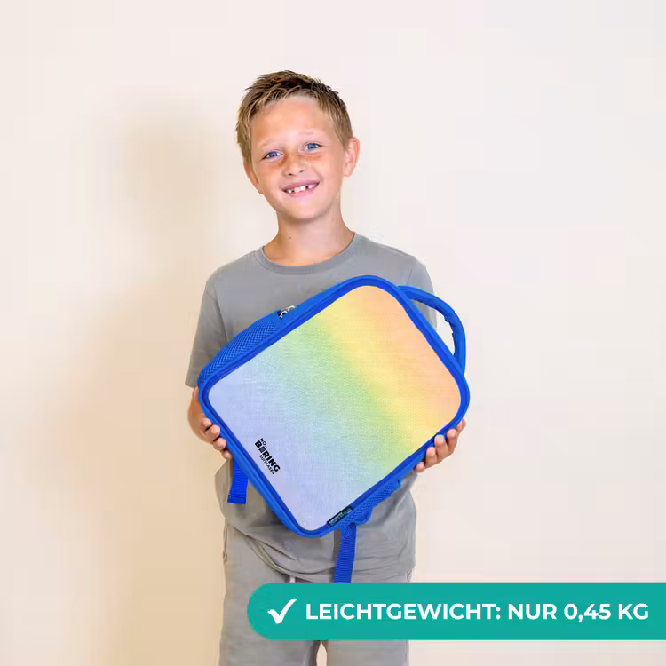 Kinderrucksack - Blau - Pastellkreide Regenbogen — 4