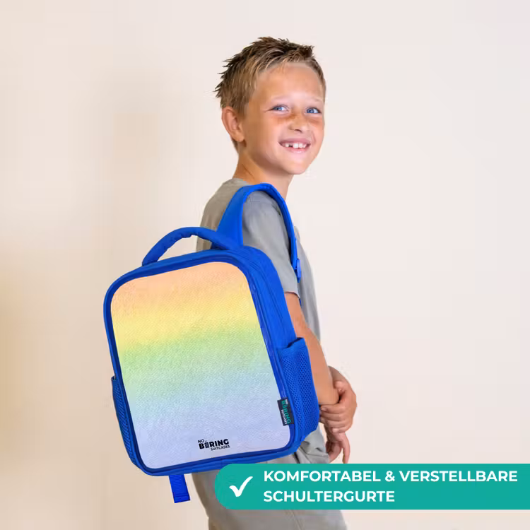 Kinderrucksack - Blau - Pastellkreide Regenbogen — 5