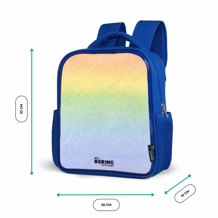 Kinderrucksack - Blau - Pastellkreide Regenbogen — 6