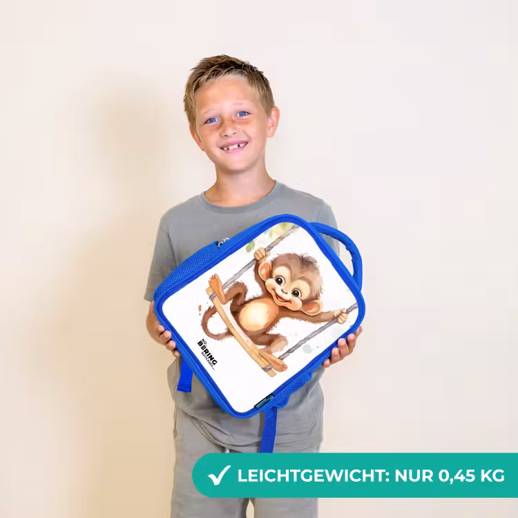 Kinderrucksack - Blau - Schaukelnder Großer Affe — 4