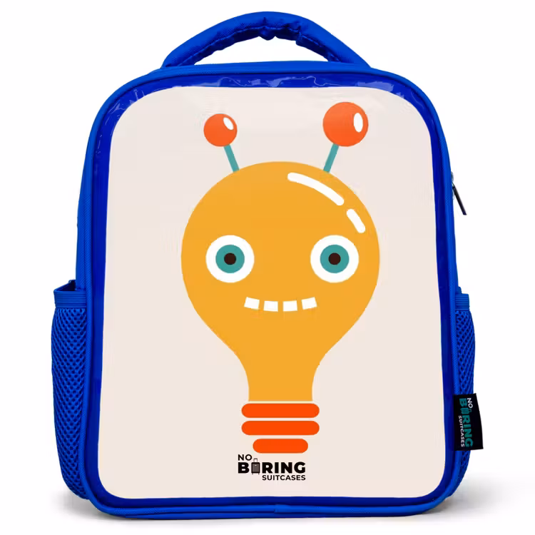 Kinderrucksack - Blau - Zwiebelroboter mit großen Augen — 1