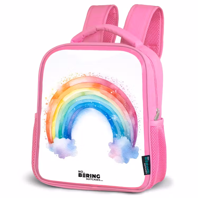 Rucksack Kind - Rosa - Aquarell Regenbogen — 4
