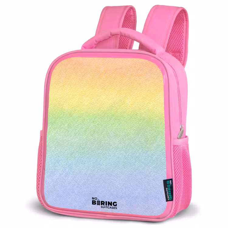 Rucksack Kind - Rosa - Pastellkreide Regenbogen — 4