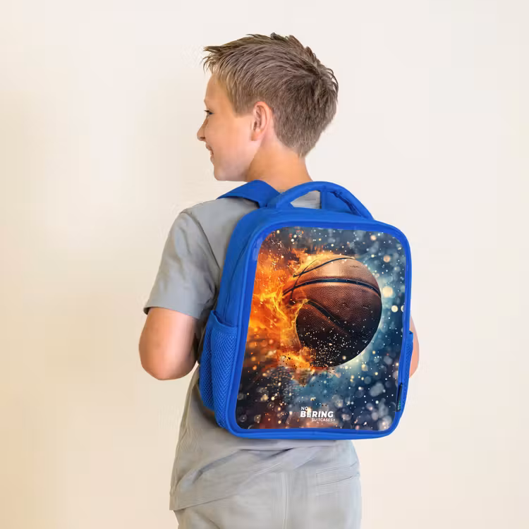 Kinderrucksack - Blau - Lebendiger Basketball — 2