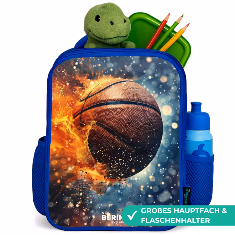 Kinderrucksack - Blau - Lebendiger Basketball — 3