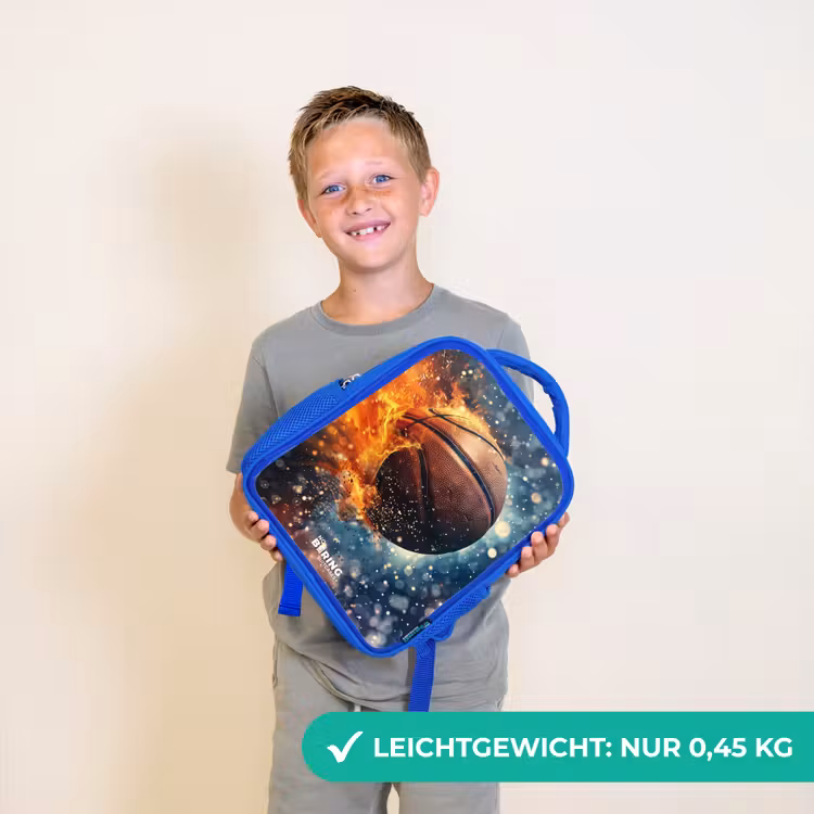 Kinderrucksack - Blau - Lebendiger Basketball — 4