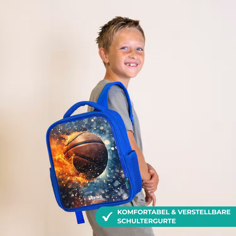 Kinderrucksack - Blau - Lebendiger Basketball — 5