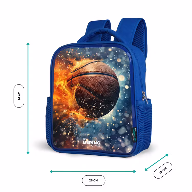 Kinderrucksack - Blau - Lebendiger Basketball — 6