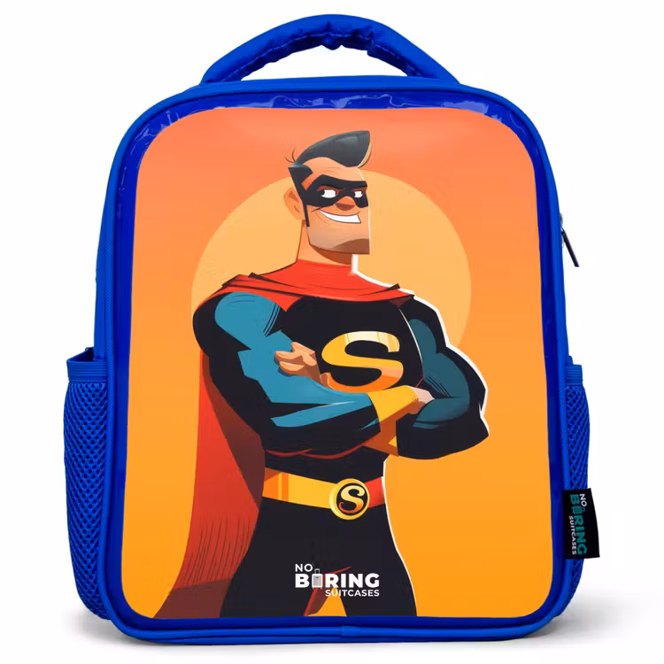 Kinderrucksack - Blau - Sonniger Superheld — 1