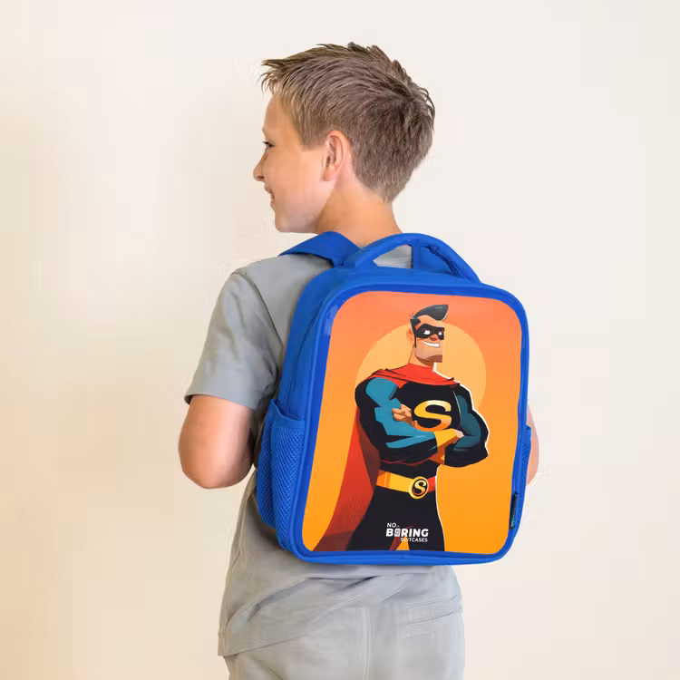 Kinderrucksack - Blau - Sonniger Superheld — 2