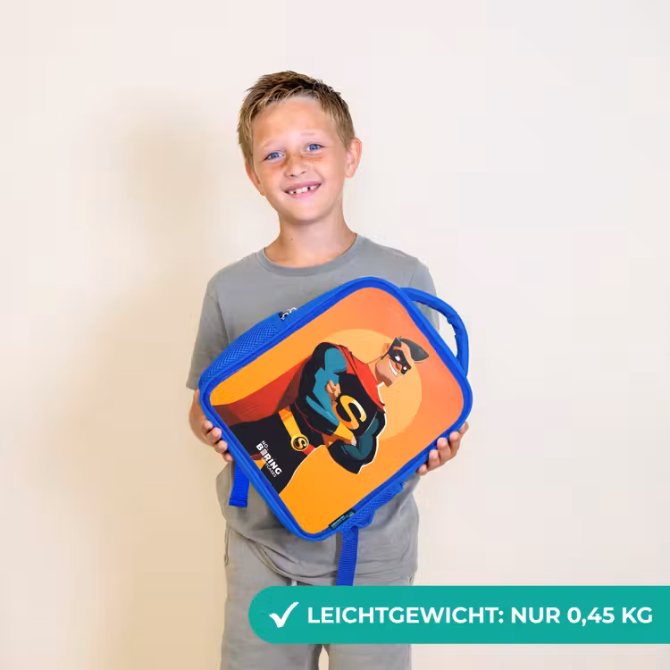 Kinderrucksack - Blau - Sonniger Superheld — 4