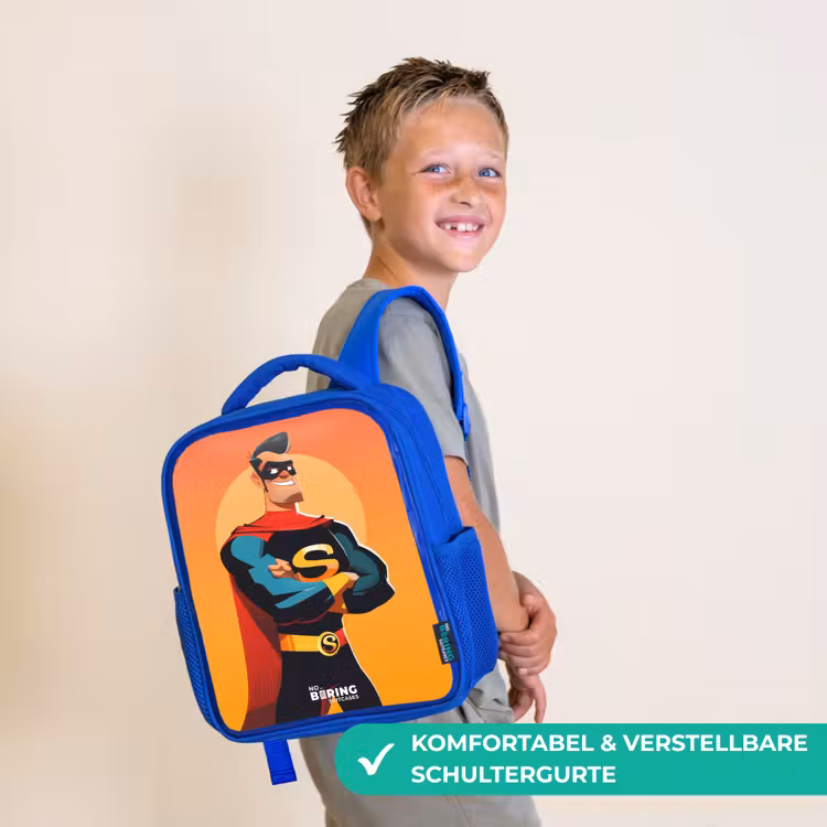 Kinderrucksack - Blau - Sonniger Superheld — 5