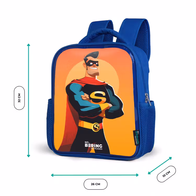 Kinderrucksack - Blau - Sonniger Superheld — 6