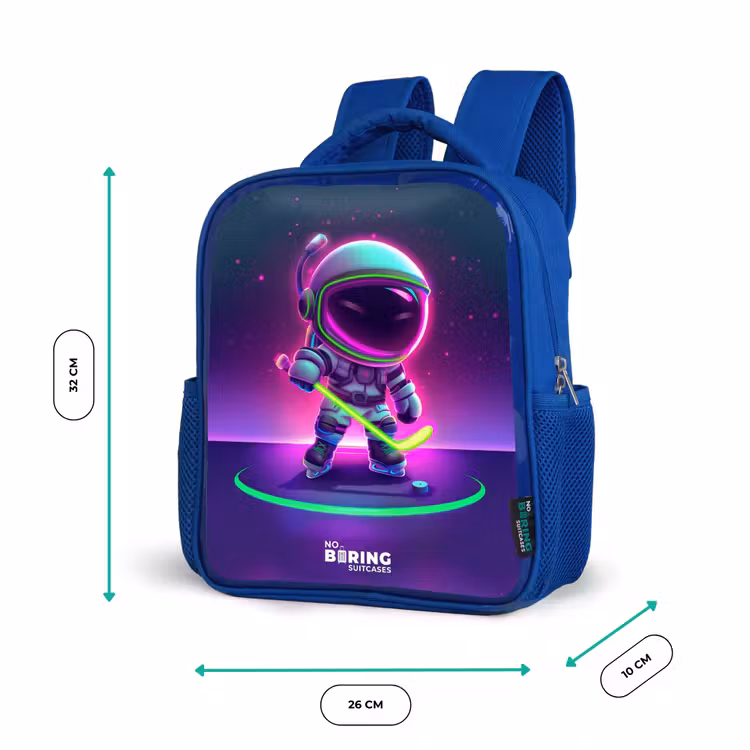Kinderrucksack - Blau - Weltraum-Hockey — 6