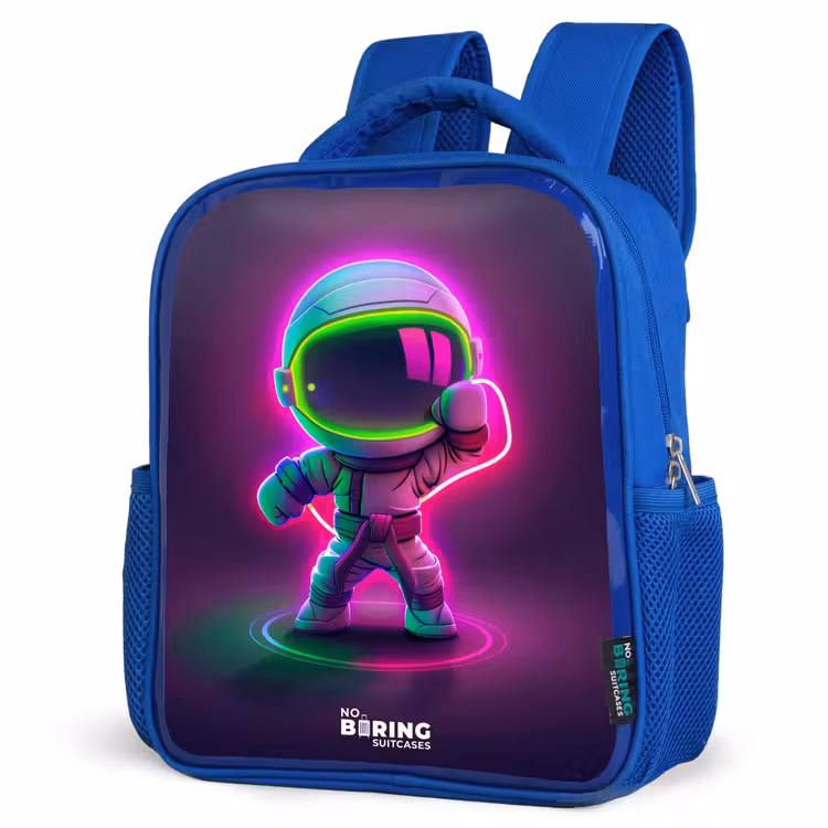Kinderrucksack - Blau - Weltraum Karate Neon — 7