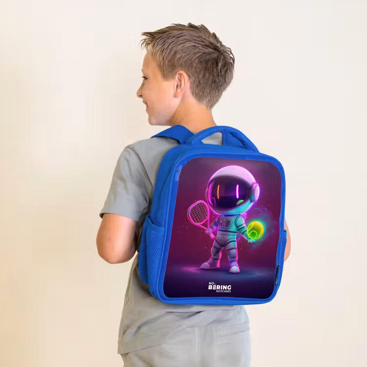 Kinderrucksack - Blau - Weltraum-Tennis — 2