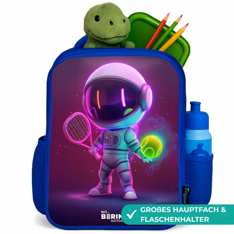 Kinderrucksack - Blau - Weltraum-Tennis — 3