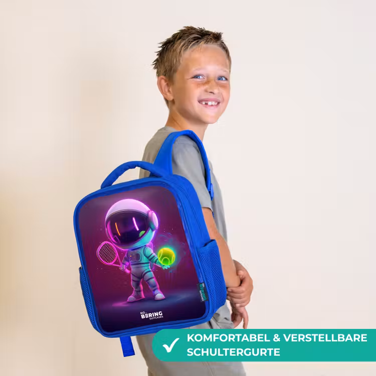 Kinderrucksack - Blau - Weltraum-Tennis — 5