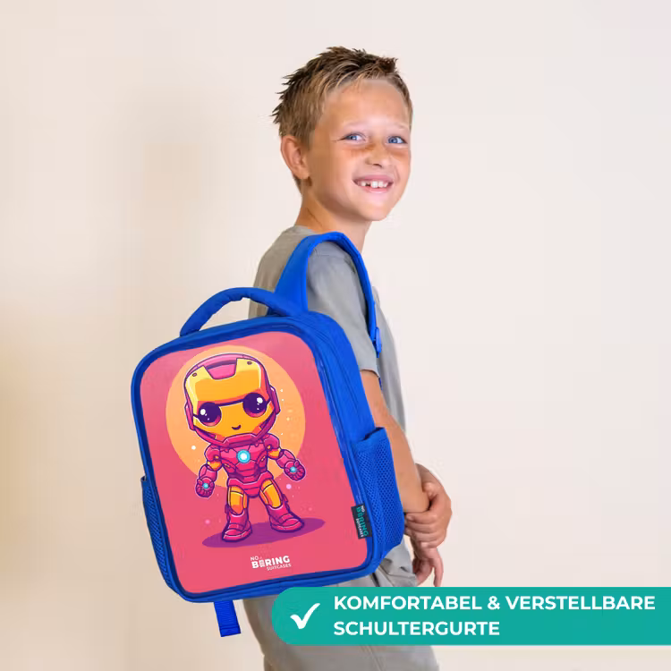 Kinderrucksack - Blau - Rosa Ranger — 5