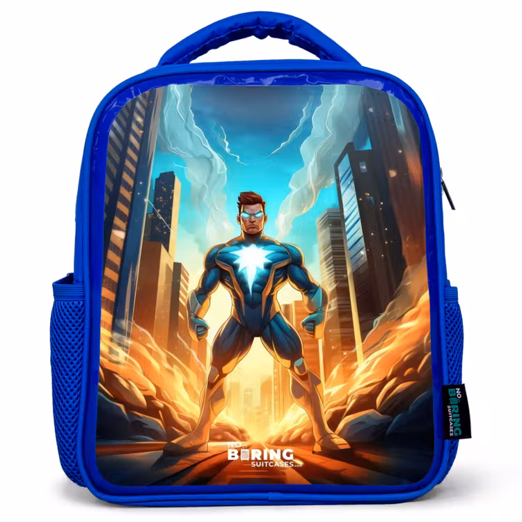 Kinderrucksack - Blau - Stadt-Superheld — 1