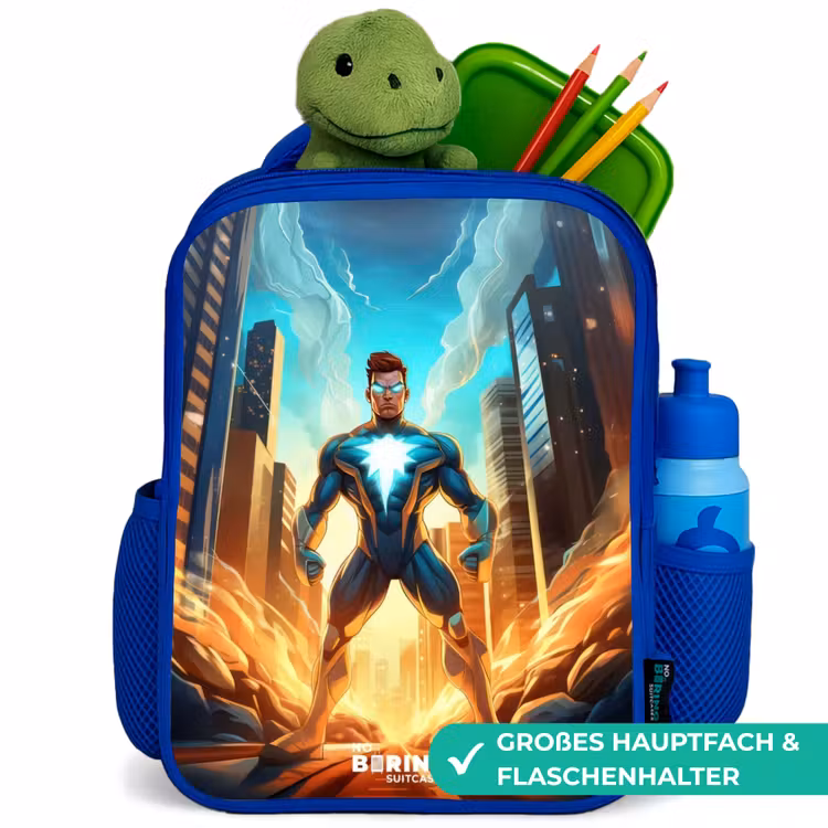 Kinderrucksack - Blau - Stadt-Superheld — 3