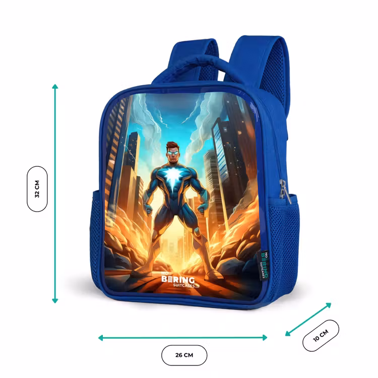 Kinderrucksack - Blau - Stadt-Superheld — 6