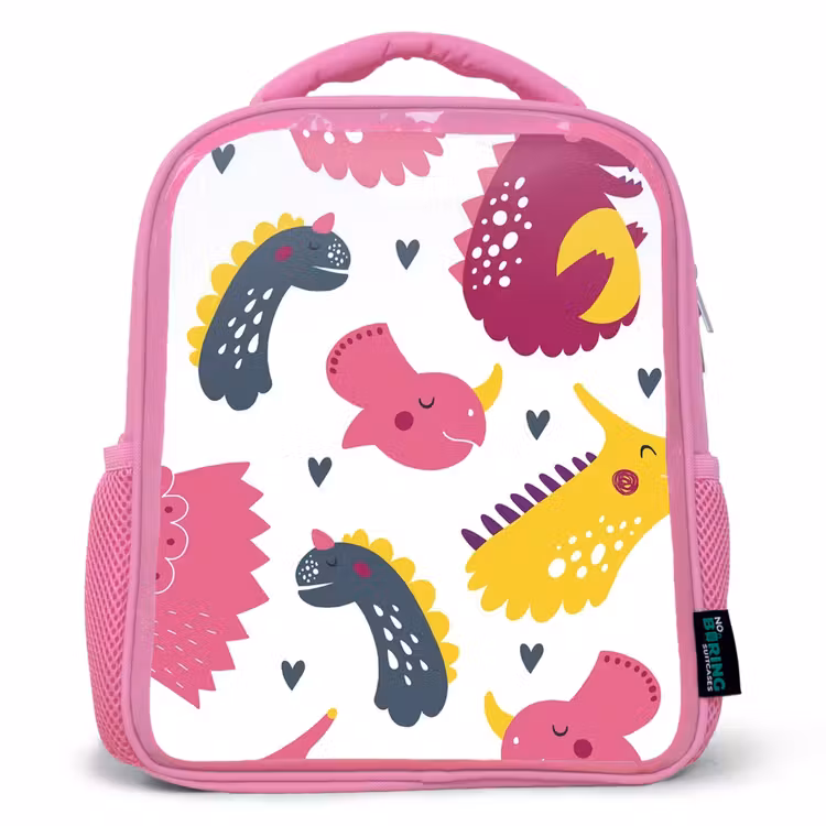 Kinderrucksack - Rosa - Dino - Muster - Kind - Rosa - Mädchen — 1