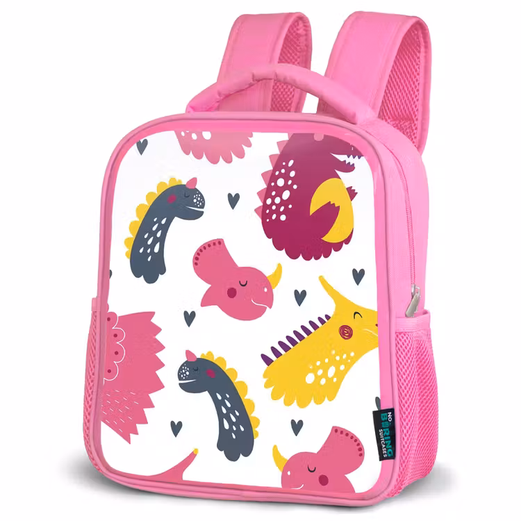 Kinderrucksack - Rosa - Dino - Muster - Kind - Rosa - Mädchen — 4