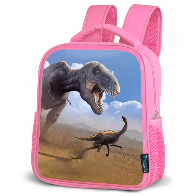 Kinderrucksack - Rosa - Dino - Wildtiere - Zeichnung - Kinder - Jungen — 4