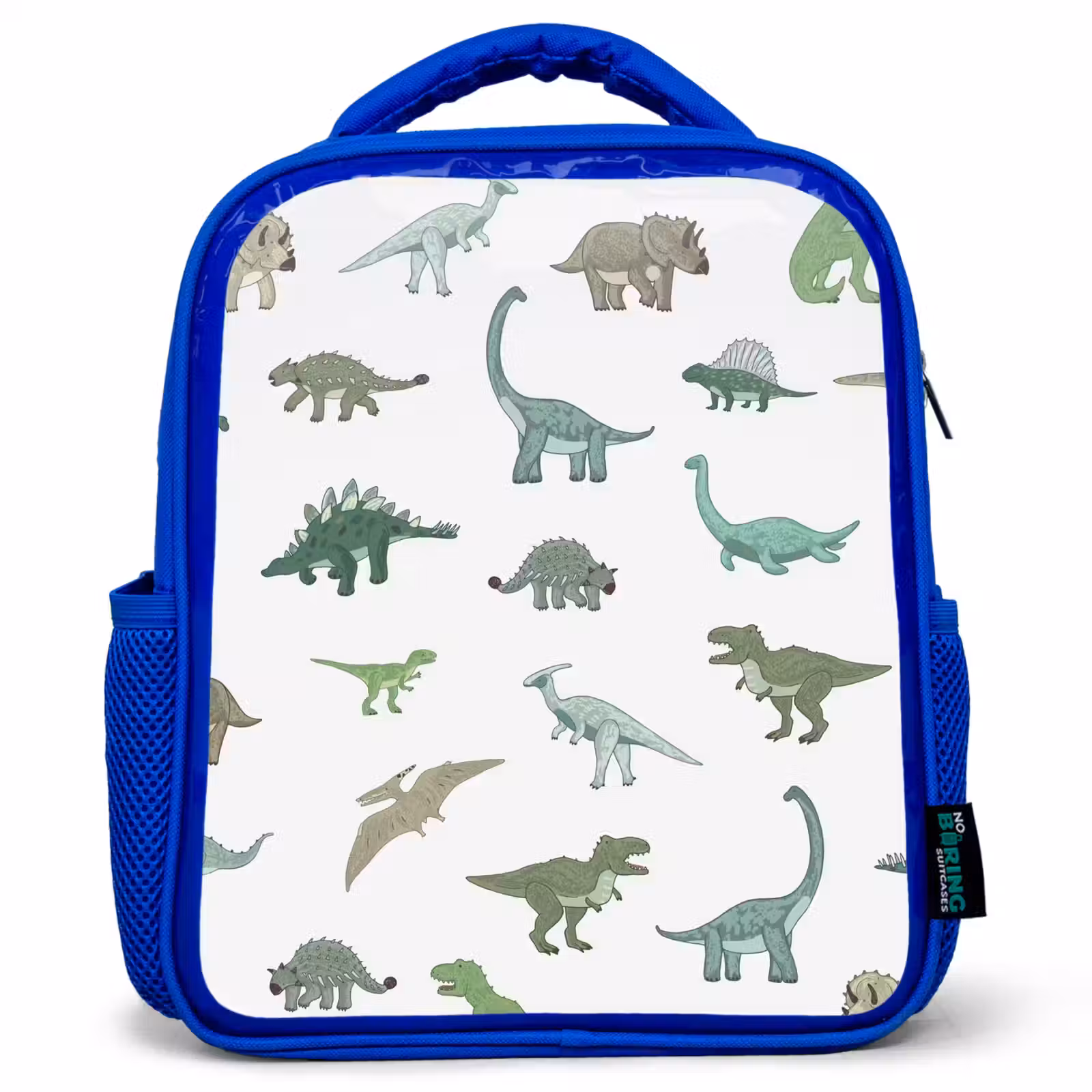 Kinderrucksack - Blau - Dino - Muster - Grün — 1