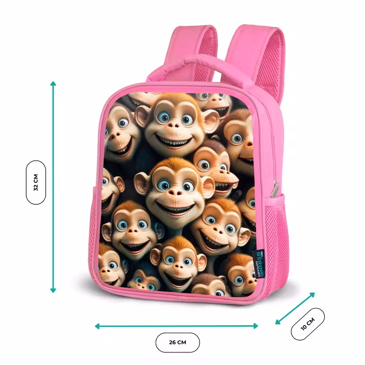 Kinderrucksack - Rosa - Affenhiebe — 2