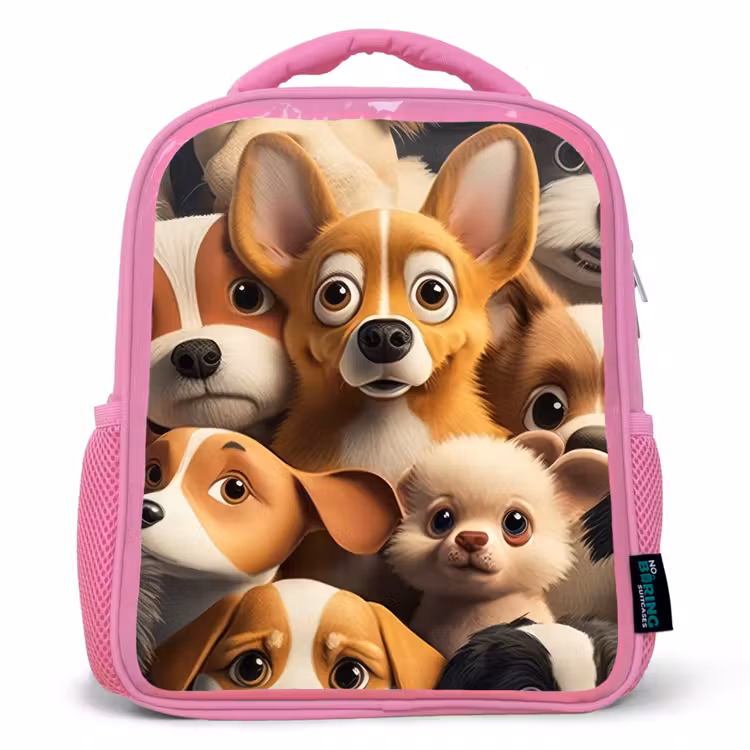 Kinderrucksack - Rosa - Glückliche Hunde — 1