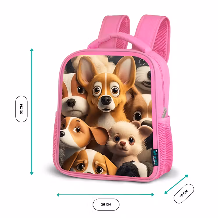 Kinderrucksack - Rosa - Glückliche Hunde — 2