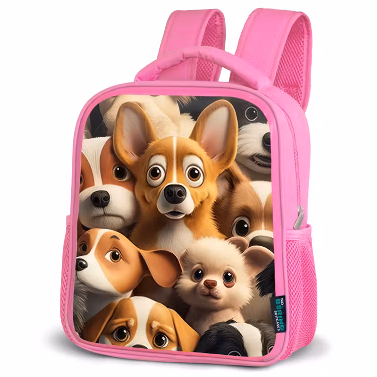 Kinderrucksack - Rosa - Glückliche Hunde — 4