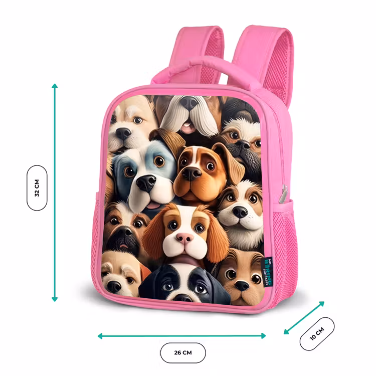 Kinderrucksack - Rosa - Kläffende Bande — 2