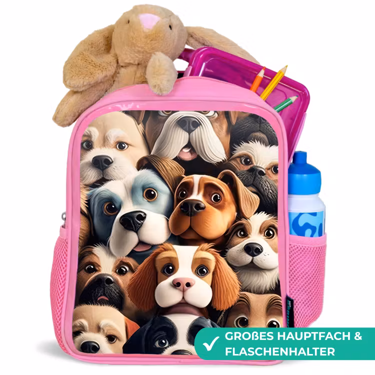 Kinderrucksack - Rosa - Kläffende Bande — 3