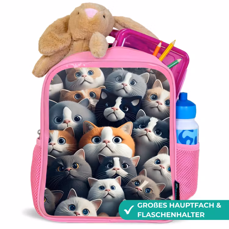 Kinderrucksack - Rosa - Knuddelige Schnauzen — 3
