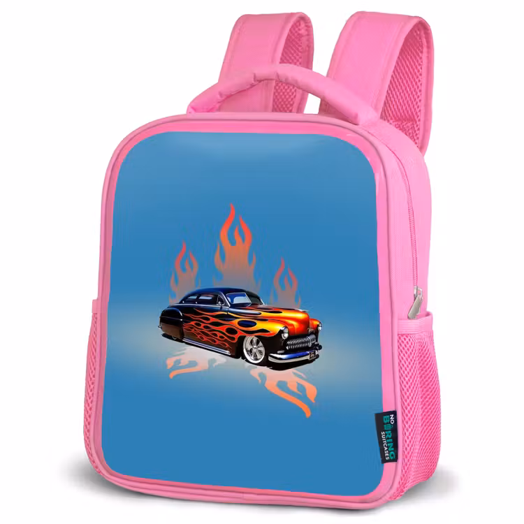 Kinderrucksack - Rosa - Hotrod-Flammen — 4
