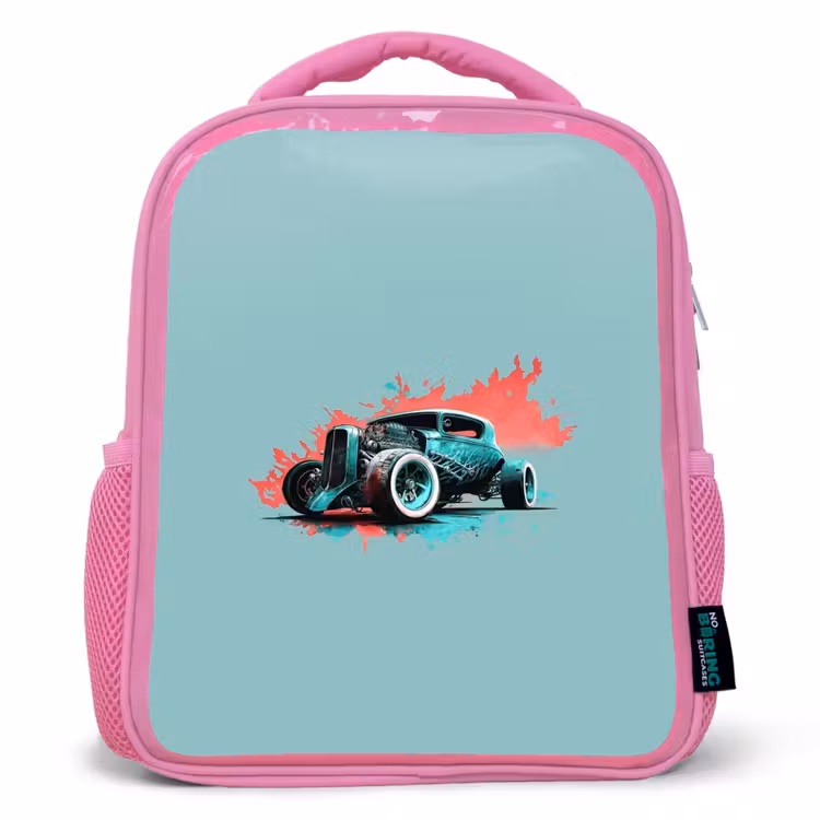 Kinderrucksack - Rosa - Hotrod türkis — 1