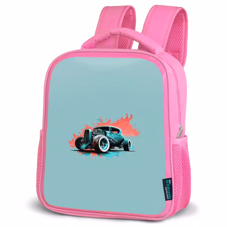 Kinderrucksack - Rosa - Hotrod türkis — 4