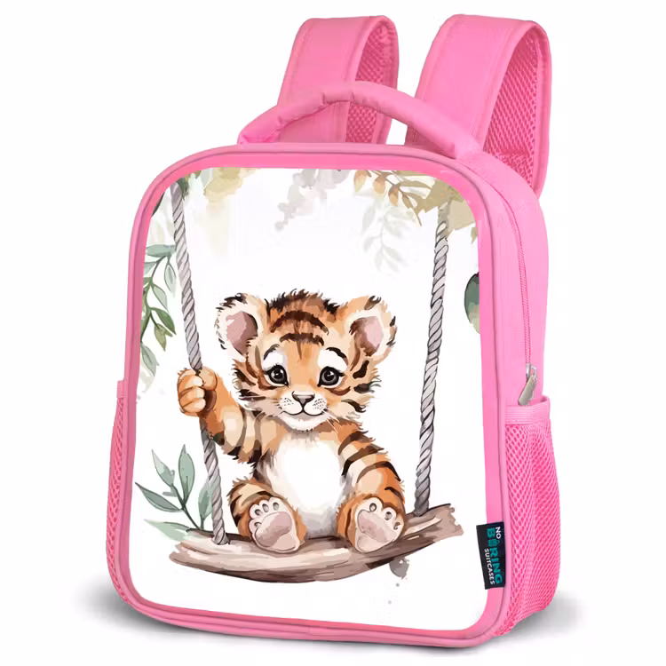 Kinderrucksack - Rosa - Tiger - Tier - Kinder - Dschungel — 4
