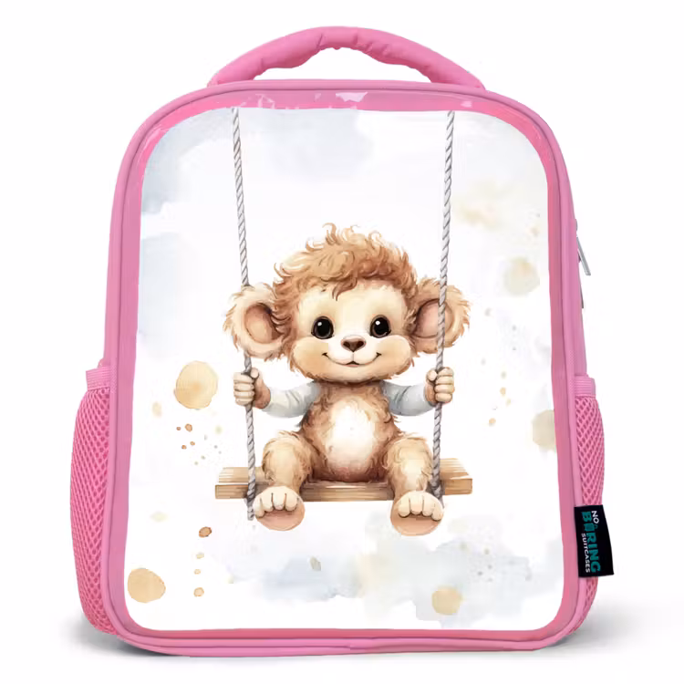 Kinderrucksack - Rosa - Affe - Tier - Kinder — 1
