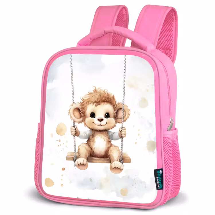 Kinderrucksack - Rosa - Affe - Tier - Kinder — 4