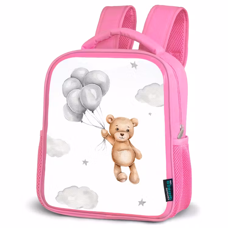 Kinderrucksack - Rosa - Bär - Luftballon - Sterne - Kinder — 4