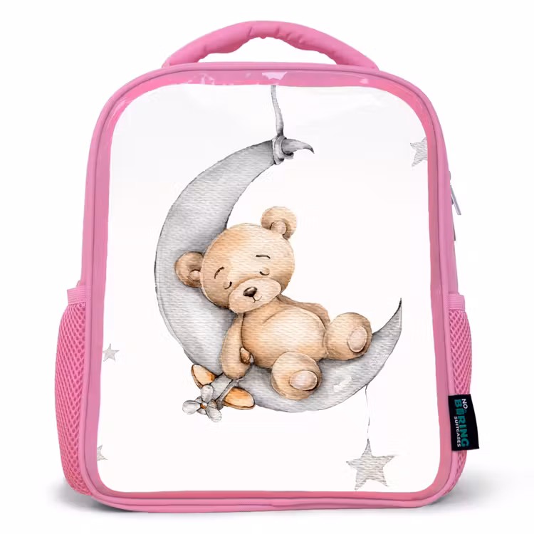 Kinderrucksack - Rosa - Bär - Mond - Sterne - Kinder — 1