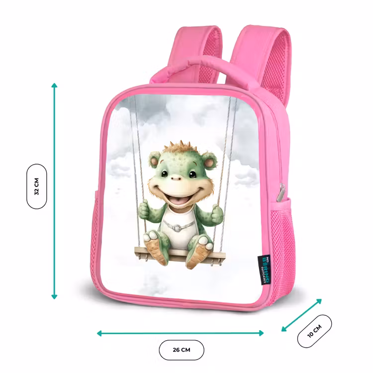 Kinderrucksack - Rosa - Drache - Tierbaby - Kinder — 2