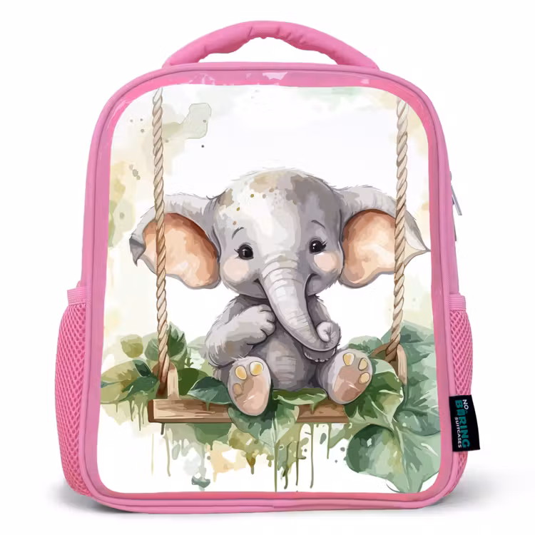 Kinderrucksack - Rosa - Elefant - Tier - Kinder - Dschungel — 1