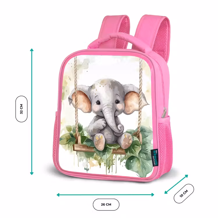 Kinderrucksack - Rosa - Elefant - Tier - Kinder - Dschungel — 2