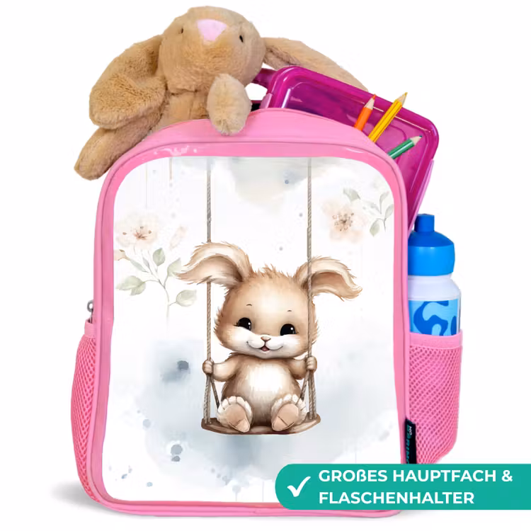 Kinderrucksack - Rosa - Kaninchen - Babytier - Kinder — 3